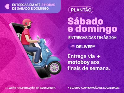 Entregas via motoboy - Plantão aos Sábados e Domingos