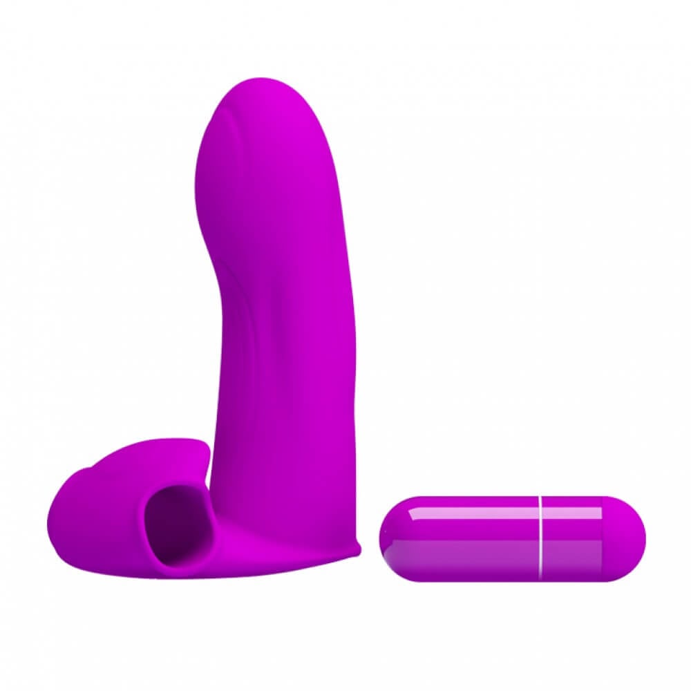 Pretty Love Maxwell - Capa Para Dedo com Vibração Única e Potente - 8,5 x 2,5 cm | Cor: Rosa - 3