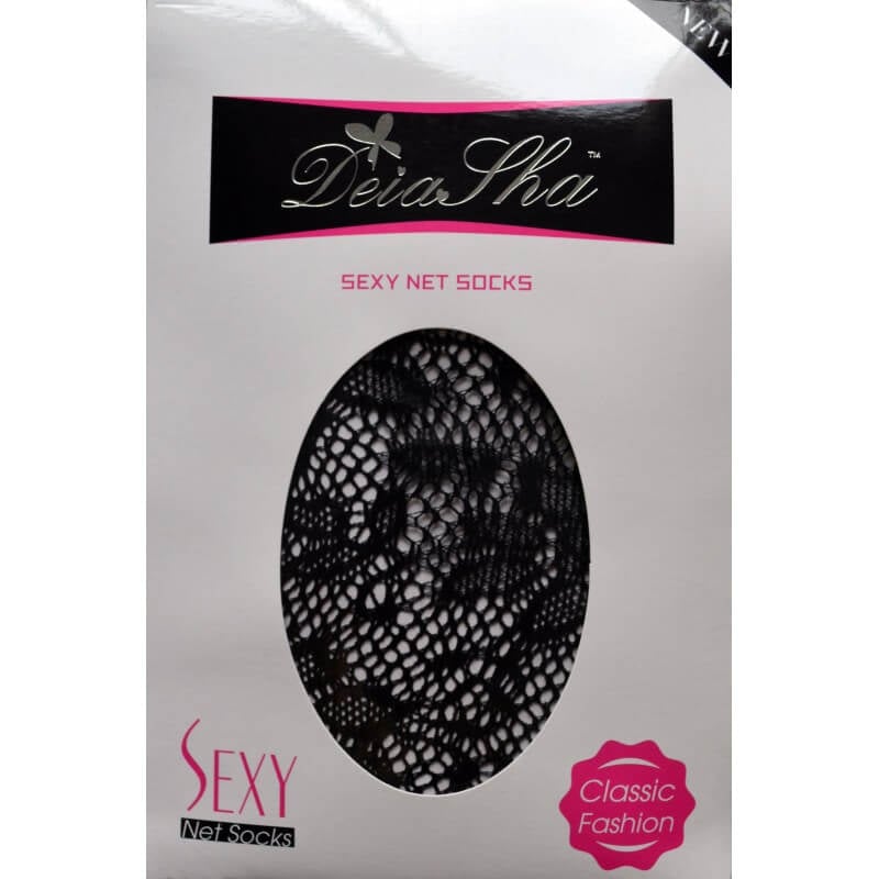 Meia Arrastão com Renda Floral  - Deia Tha - 2