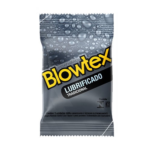 Preservativo Tradicional - Blowtex Lubrificado - 3 Unidades - 1