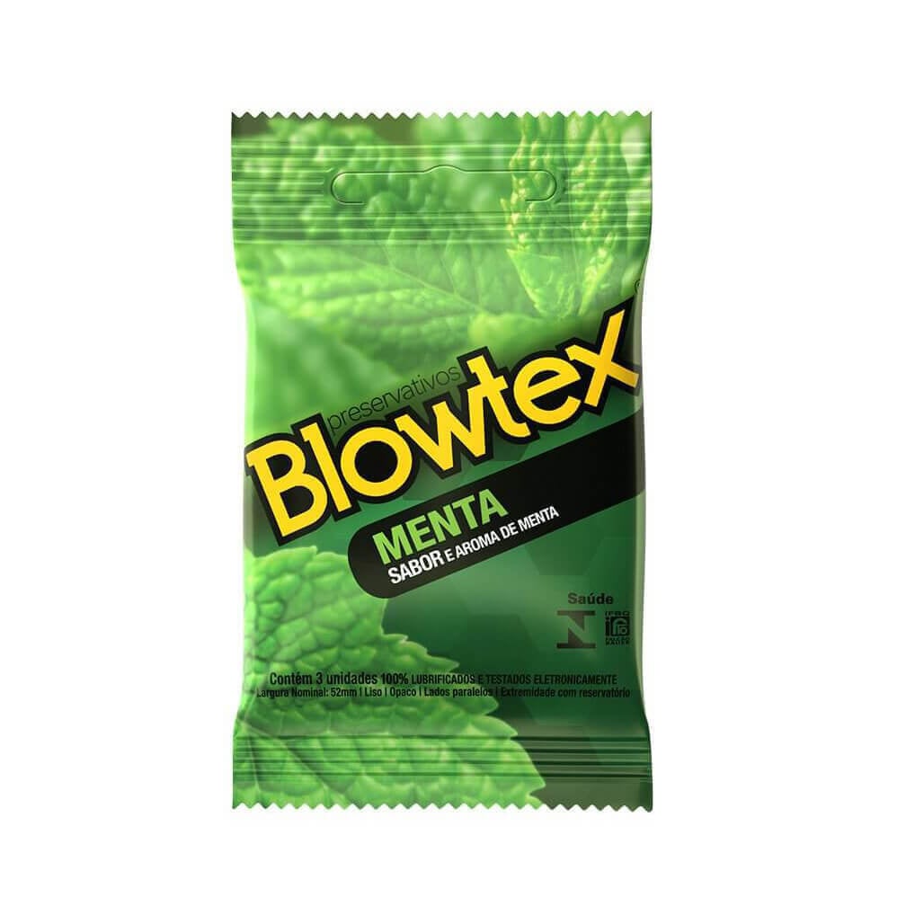 Preservativo 3 Unidades Menta - Blowtex - 1