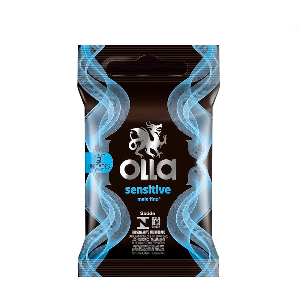 Preservativo Fino que Proporciona a Sensação de Usar Nada - Olla Sensitive| 3 Unidades - 1