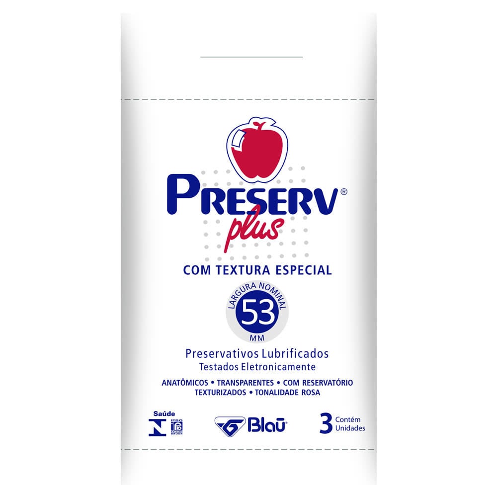 Preservativo com Textura Estimulante - Preserv Plus - 3 Unidades - 1