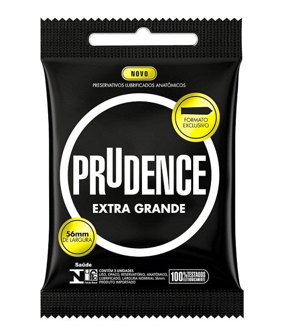 Preservativo Extra Largo - Prudence Extra Grande -  3 Unidades - 1