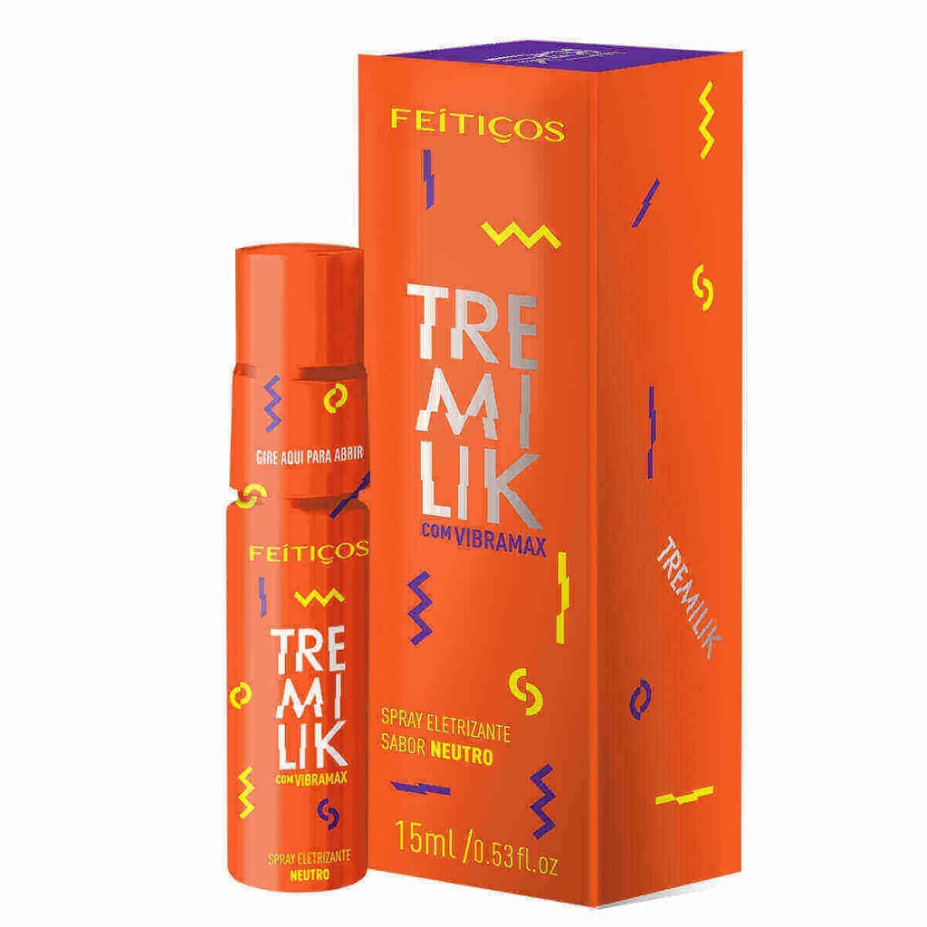 Spray Eletrizante para Sexo Oral com efeito de Vibração e Aquecimento - Feitiços Aromáticos Tremilik | 15ml | Disponível em 3 sabores - 1
