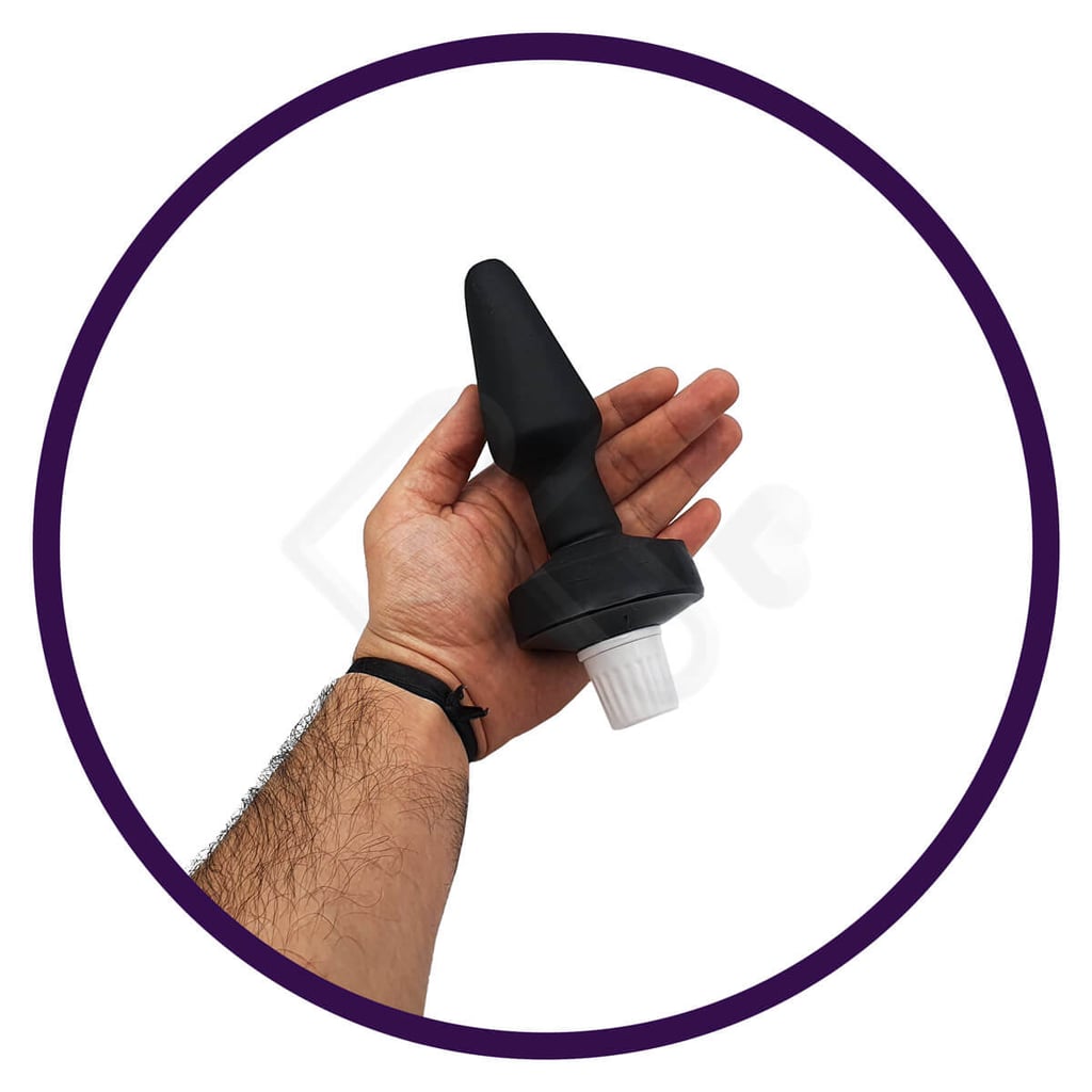 Plug Anal Cônico em PVC com 7 Modos de Vibração e Luz de Led - Adão & Eva | 11 x 4,3 cm - 4