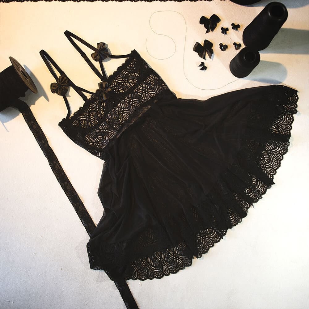 Camisola Melissa em Tule e Renda - Amor e Sedução | Disponível em 3 Cores e 4 Tamanhos - 2