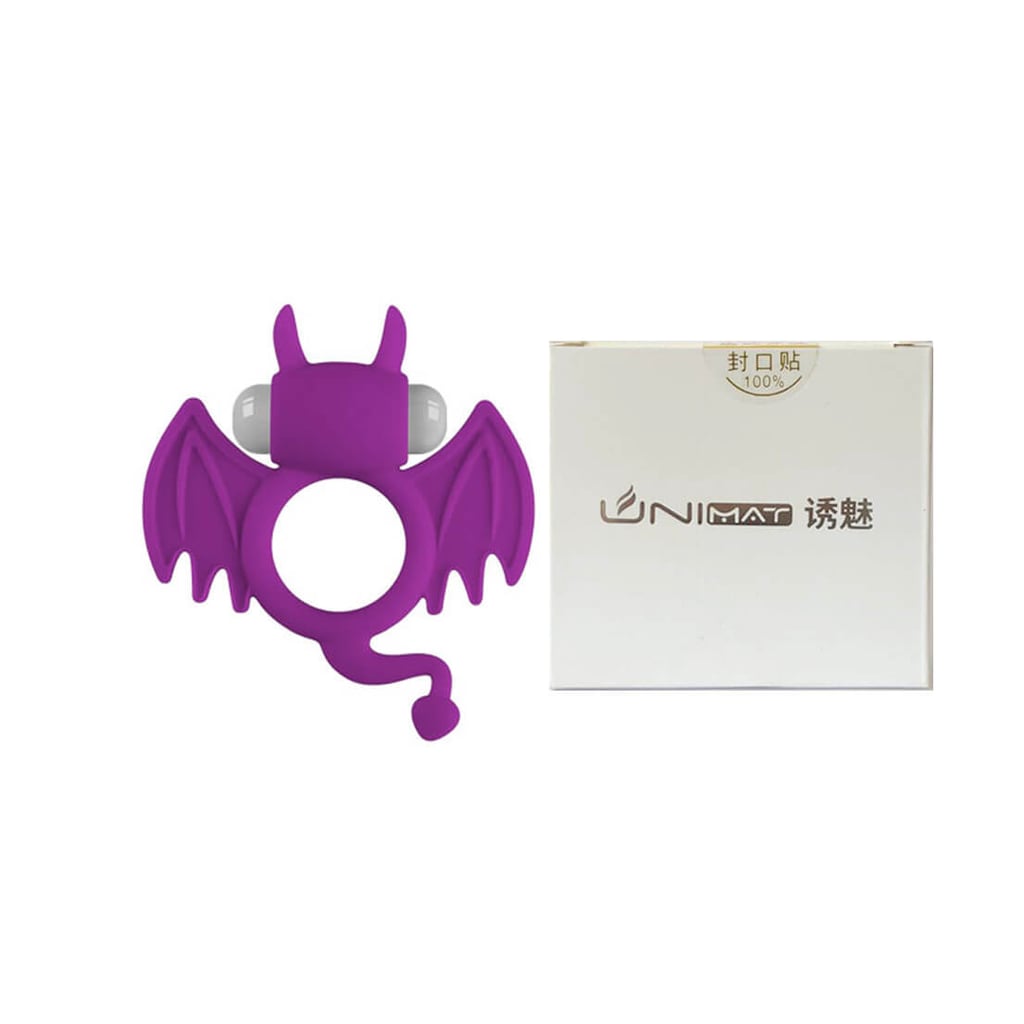 Anel Peniano com Estimulador Clitoriano em Formato de Morcego com Vibração Única - 2