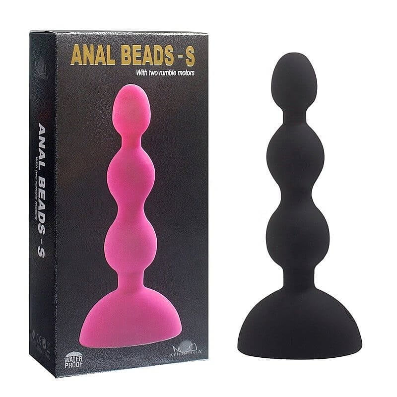 Aphrodisia Anal Beads-S - Plug Anal Escalonado Recarregável com 10 Níveis de Vibração | Cor: Preto - 1