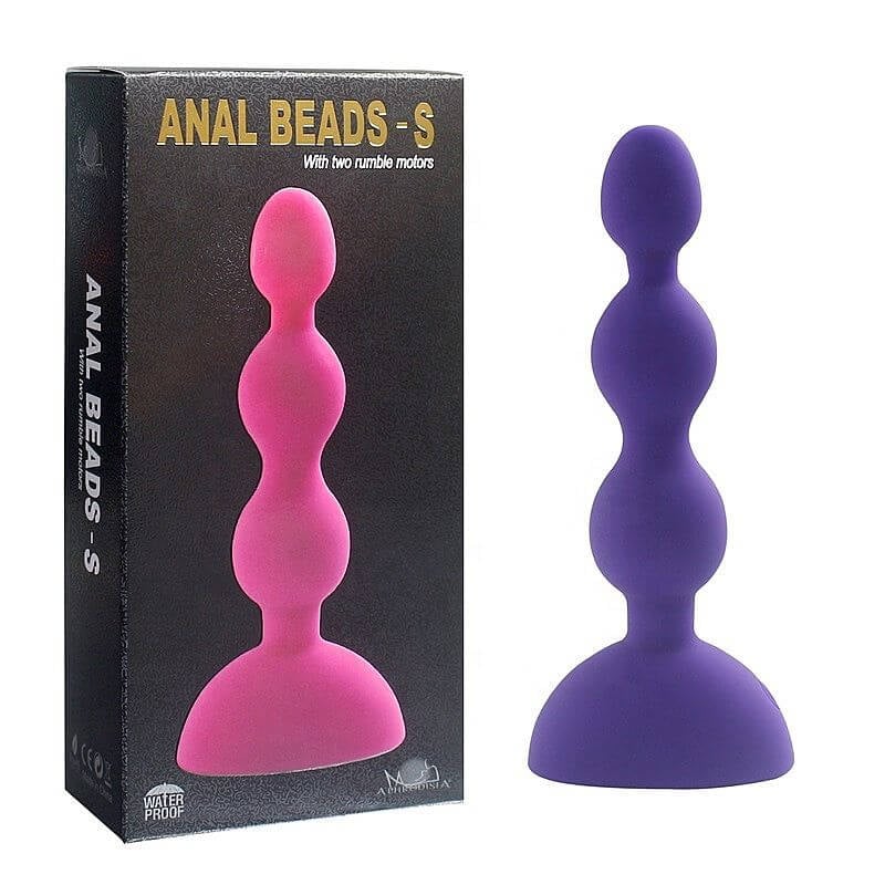 Aphrodisia Anal Beads-S - Plug Anal Escalonado Recarregável com 10 Níveis de Vibração | Cor: Roxo - 1