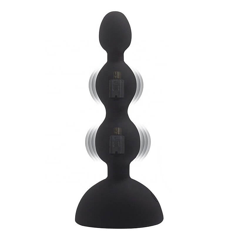 Aphrodisia Anal Beads-S - Plug Anal Escalonado Recarregável com 10 Níveis de Vibração | Cor: Preto - 2