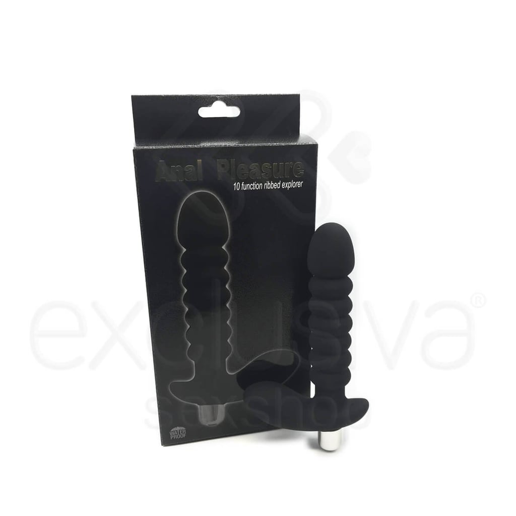 Aphrodisia Anal Pleasure - Plug Anal Escalonado com 10 Níveis de Vibração | Cor: Preto - 1