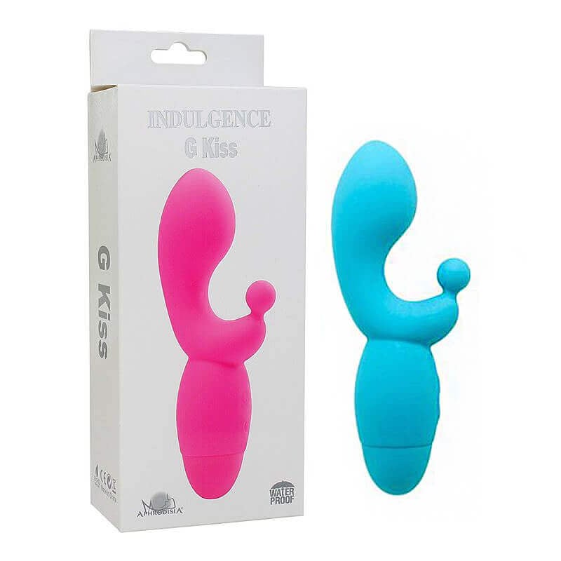 Aphrodisia Indulgence G Kiss - Vibrador Estimulador de Ponto G com 10 Níveis de Vibração | Cor: Azul - 1