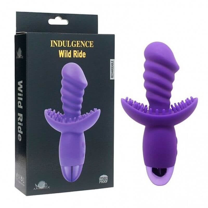 Vibrador Estimulador de Ponto G e Clítoris Recarregável com 10 Modos de Vibração - Aphrodisia Indulgence Wild Ride | Cor: Roxo - 1