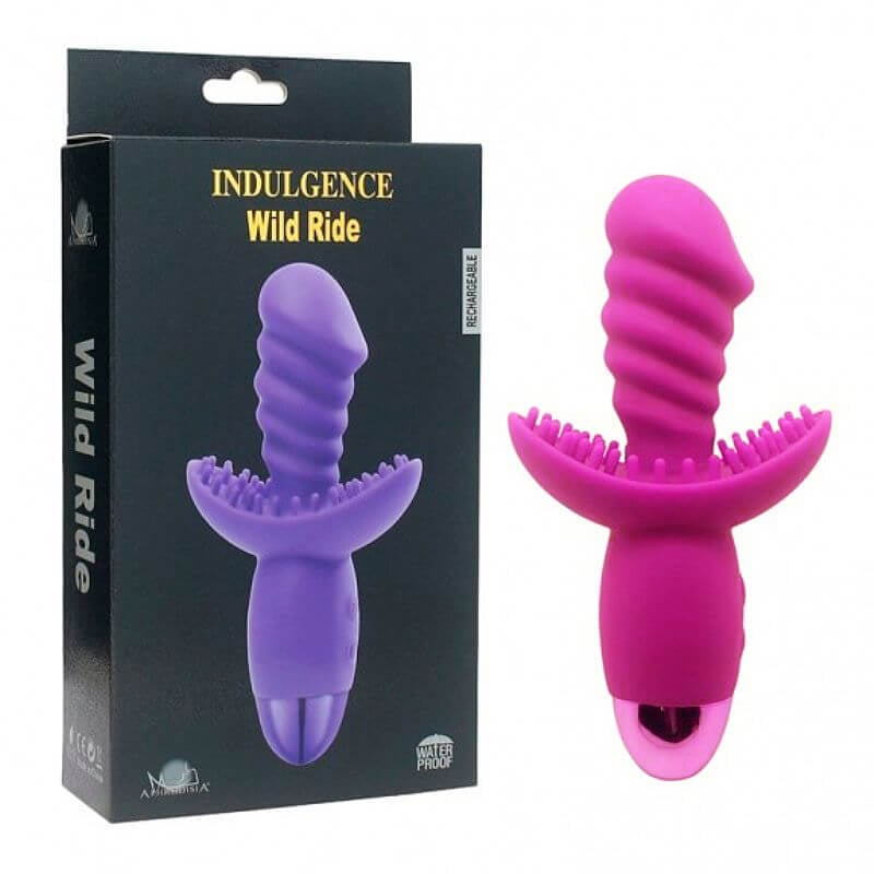 Aphrodisia Indulgence Wild Ride - Vibrador Estimulador de Ponto G e Clítoris Recarregável com 10 Modos de Vibração | Cor: Rosa - 1