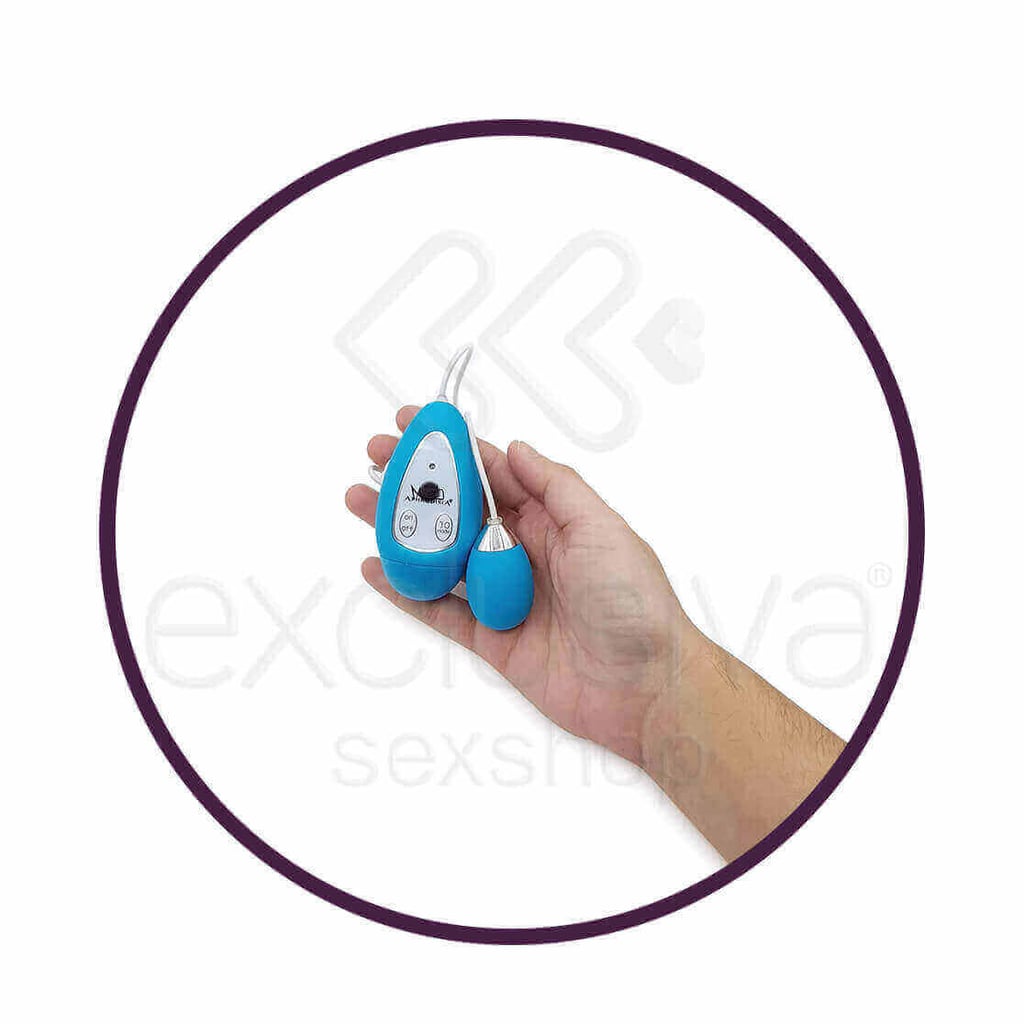 Aphrodisia Xtreme Big Egg - Cápsula Vibratória com 10 Modos de Vibrações Controladas por Controle Remoto - 7,5 x 4 cm - 3
