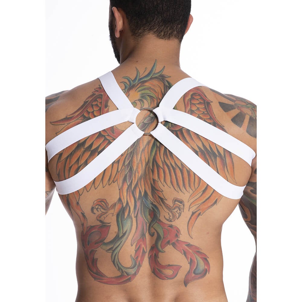 Arreio Harness em Elástico Entrelaçado com Argolas e Ilhós - Steves Designer | Disponível em 3 Cores - 4