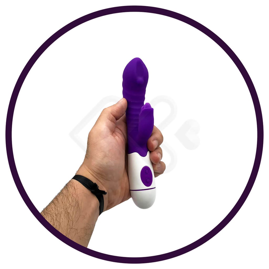 Vibrador de Ponto G com Estimulador de Clitóris e Texturas Massageadoras - Bass Vibration Vibrators | 9,5 x 3,2 cm| Disponível em 2 Cores - 5