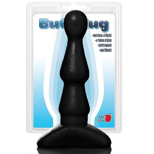 Plug Anal em PVC com Formato Anatômico - Butt Plug | 10,6 x 2,6 cm | Disponível em 2 Cores - 1