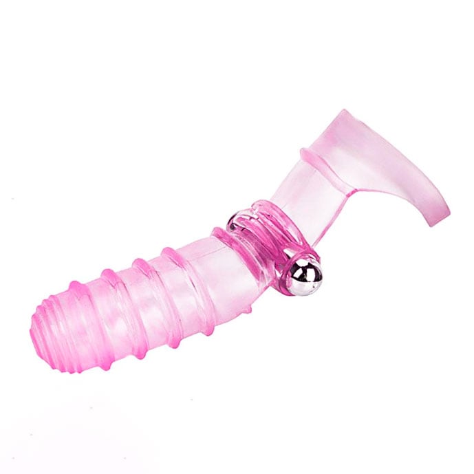 Capa para Dedos em TPR com Cápsula Vibratória e Pode Ser Usada Como Capa Peniana - 3R Import | 14 x 3,7 cm | Disponível em 2 Cores - 1