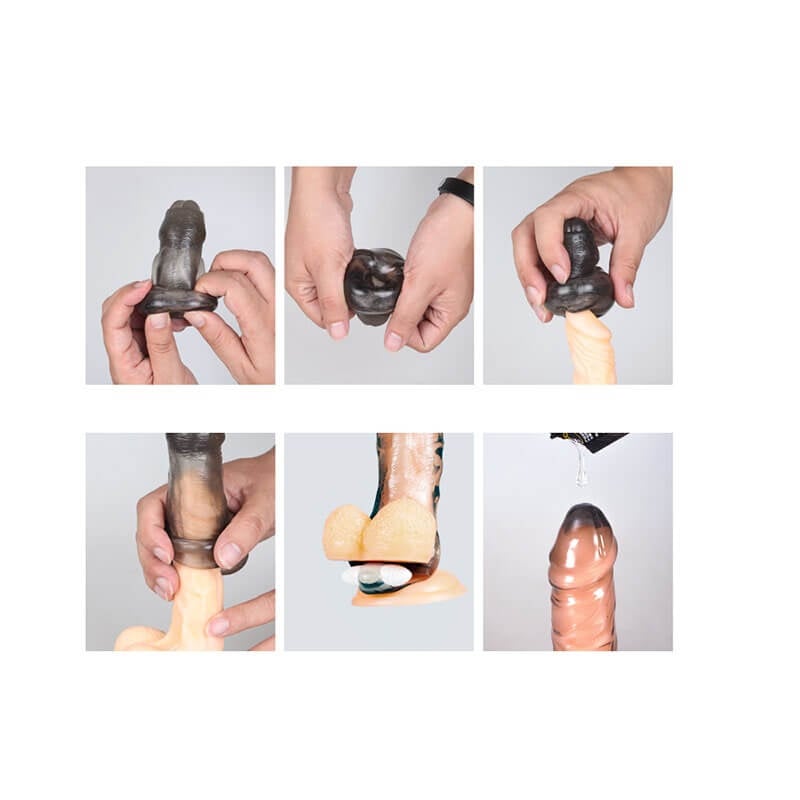 Capa Peniana com Anel Para Escroto e Vibração Única e Potente - 17,5 x 3,8 cm - 5