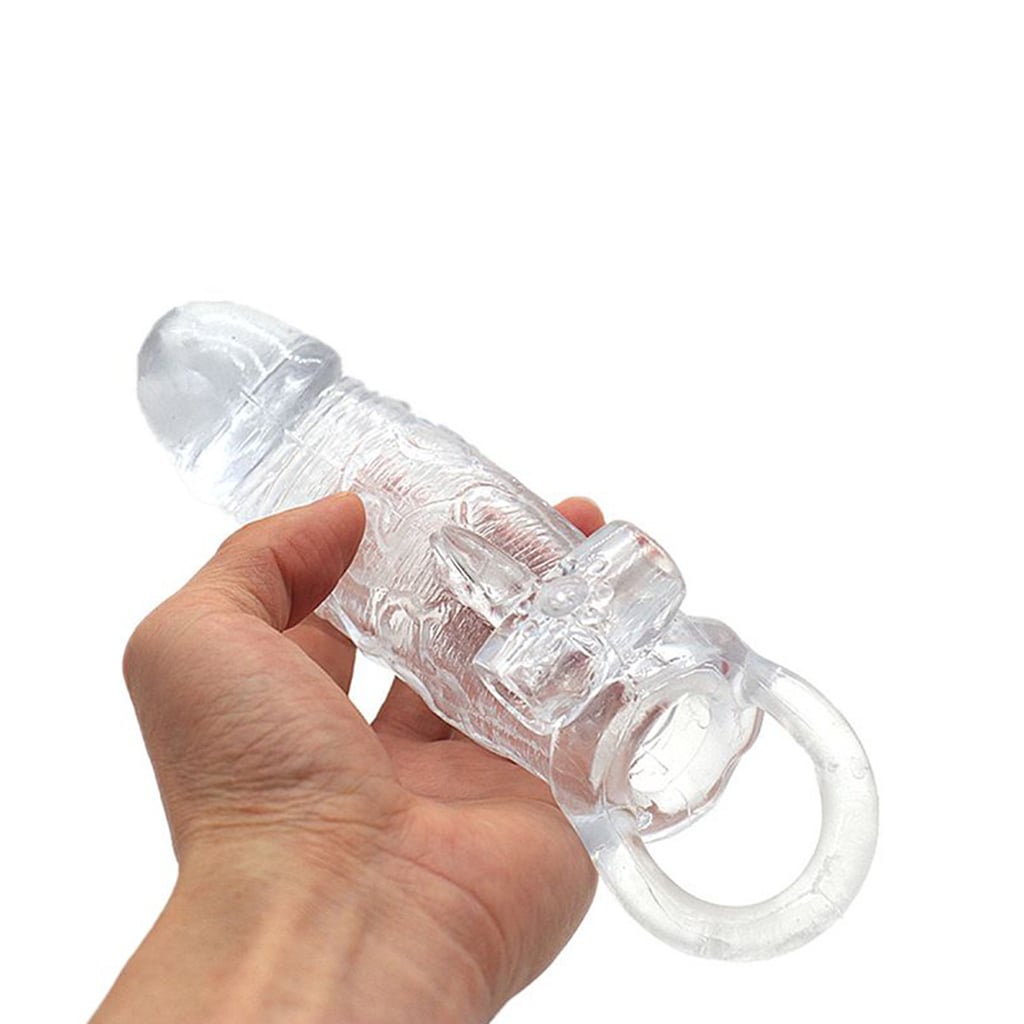 Capa Peniana em TPR com Glande Preenchida, Anel para Escroto e Vibração Única - Sexy Import | 13 x 2,5 cm | Disponível em 2 Cores - 5