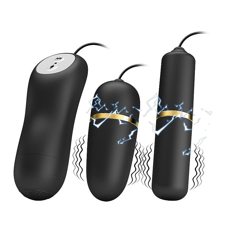 Cápsulas Vibratórias com Controle Remoto, 7 Modos de Vibração e 3 Níveis de Choque - Pretty Love Bouble - 1