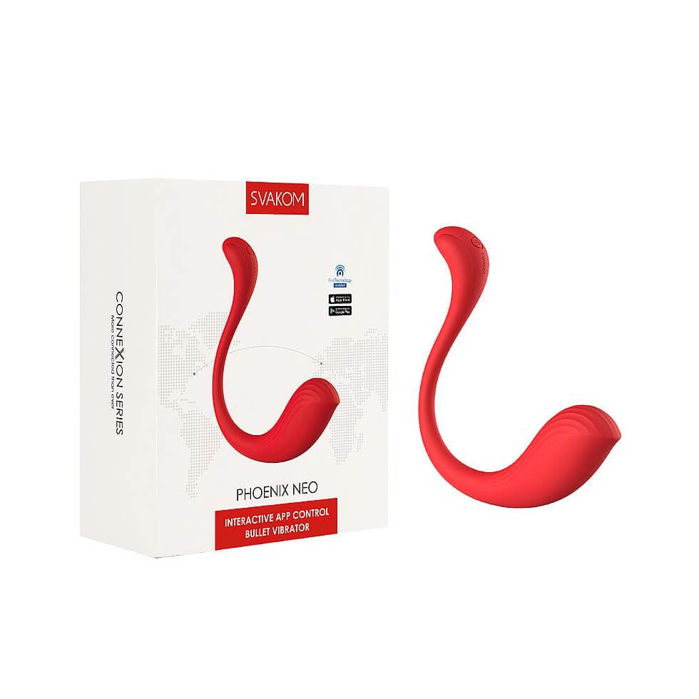 Cápsula Vibratória Interativa Recarregável com 11 Modos de Vibração e Aplicativo - Svakom Phoenix Neo | 7,4 x 3,3 cm - 2