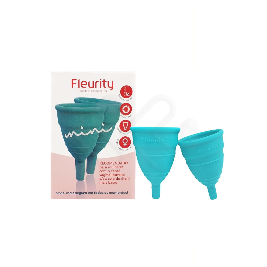 Coletor Menstrual Mini Reutilizável com 2 Unidades - Fleurity - 5,6 x 4 cm - 1