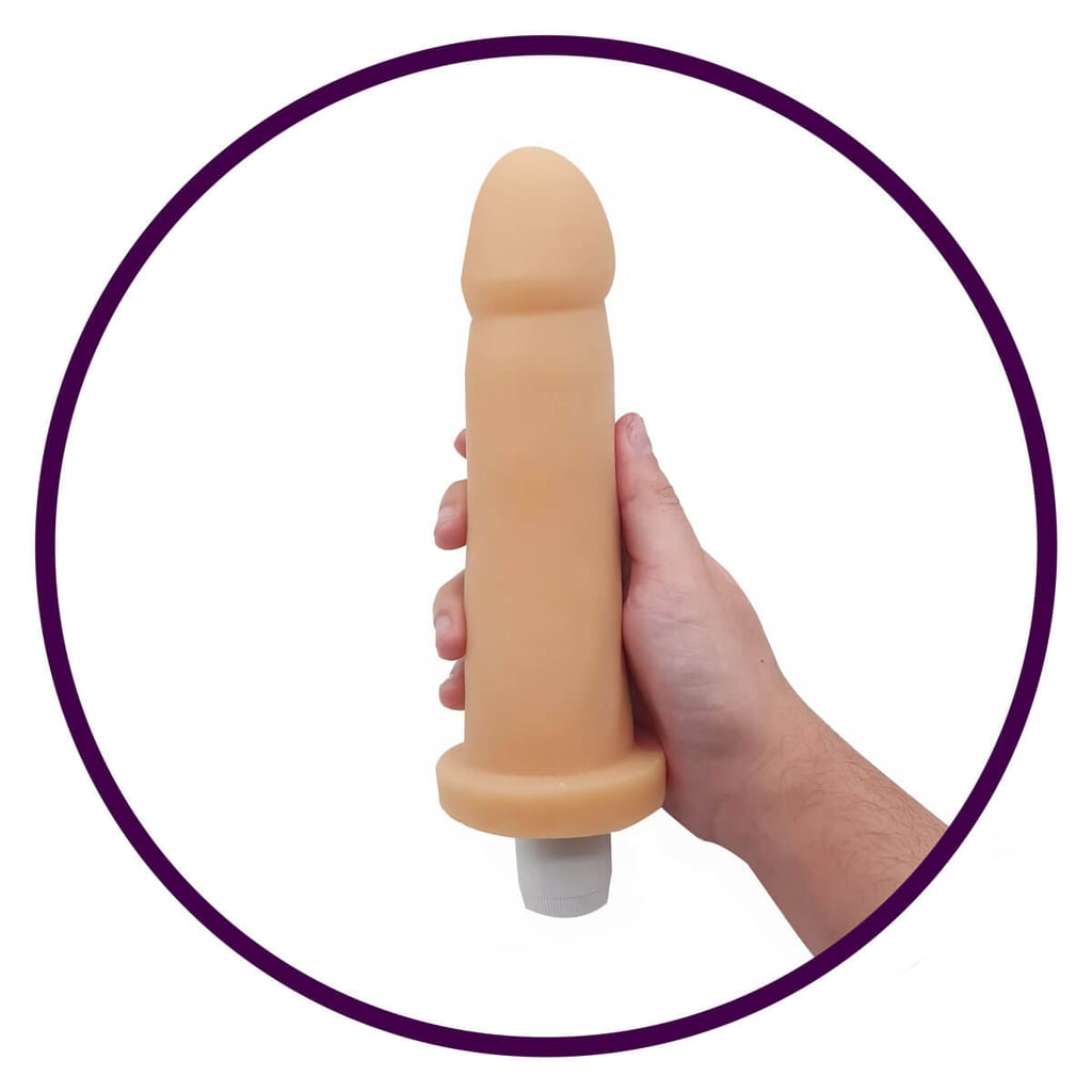 Cyber Dildo R2 - Prótese Realística em Cyberskin com Glande Definida, Veias Salientes e Vibro Multivelocidade - 15,7 x 4,5 cm - 4