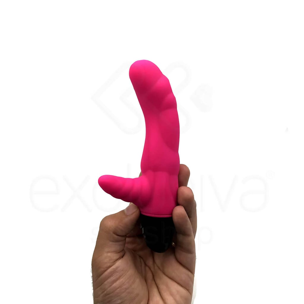 Cyclone Curved Profile Mini Rabbit Big Waves! - Vibrador de Ponto G com Estimulador de Clitóris e 8 Modos de Vibração - 9,3 x 3,3 cm - 6