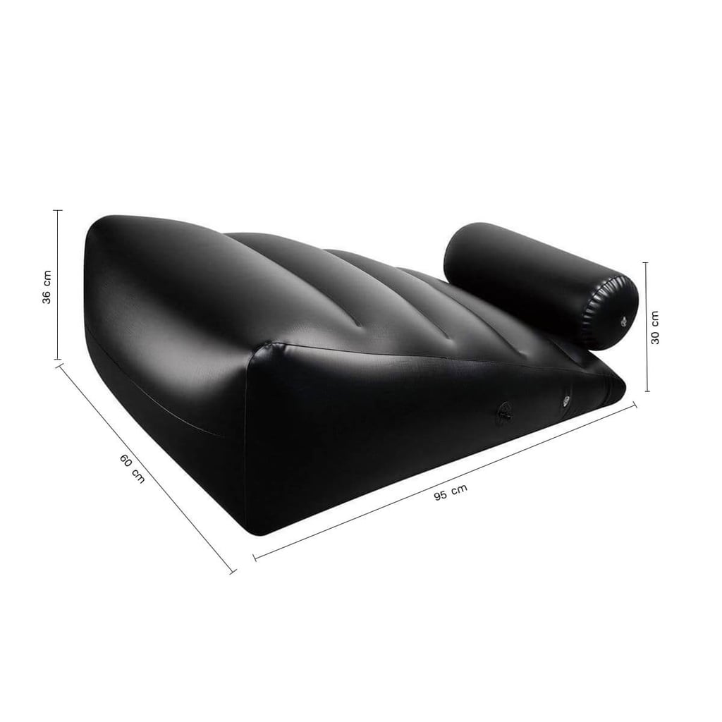 Dark Magic Love Cushion for Couples - Colchão e Almofada Inflável com Algemas para Imobilização em PVC - 95 x 60 cm - 7