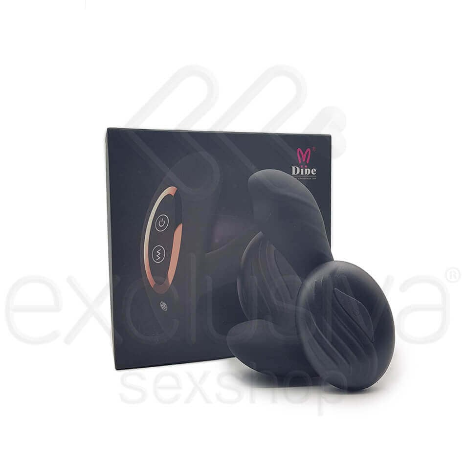 Dibe - Massageador de Próstata e Períneo Recarregável com 7 Modos de Vibrações e Controle Remoto sem Fio - 12,7 x 3,5 cm - 1