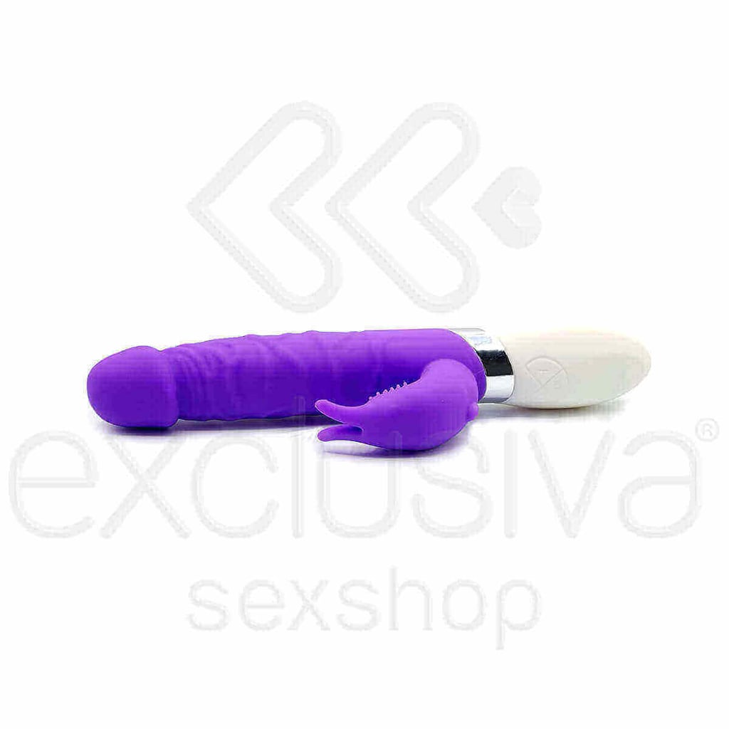 Dibe Sex Massager - Vibrador Recarregável com Rotação, Estimulador de Clítoris e 7 Modos de Vibração - 24 x 3,4 cm - 2
