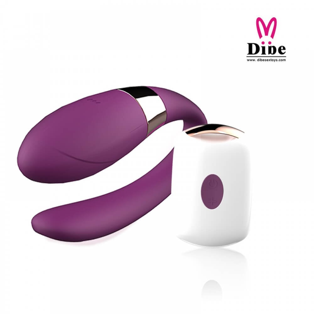 Vibrador para Casal Recarregável em Silicone com 7 Modos de Vibrações e Controle Remoto Sem Fio - Dibe | 8,5 x 3 cm | Disponível em 2 Cores - 1