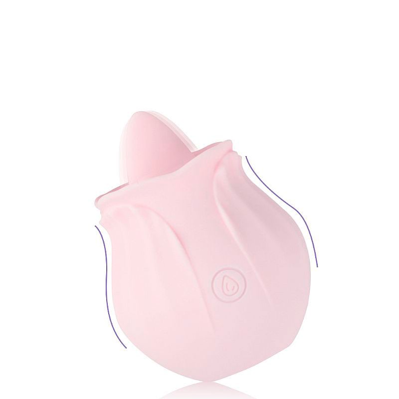Estimulador de Clitóris em Formato de Rosa com Língua, Recarregável e 10 Modos Vibração - S-Hande Nectar | 7,8 x 5,3 cm - 2