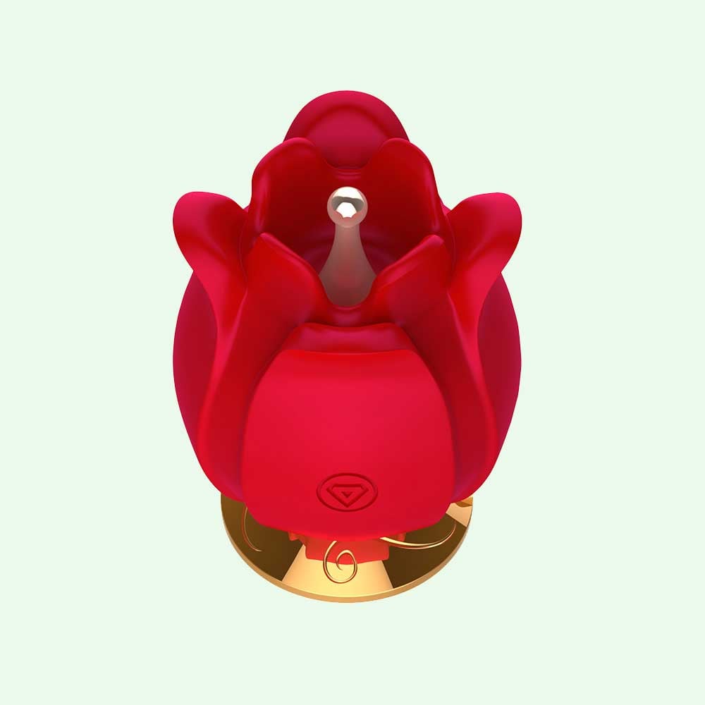 Estimulador de Clitóris Recarregável no Formato de Rosa com 10 Modos de Vibrações - Man Ting Hua | Disponível em 2 Cores - 1