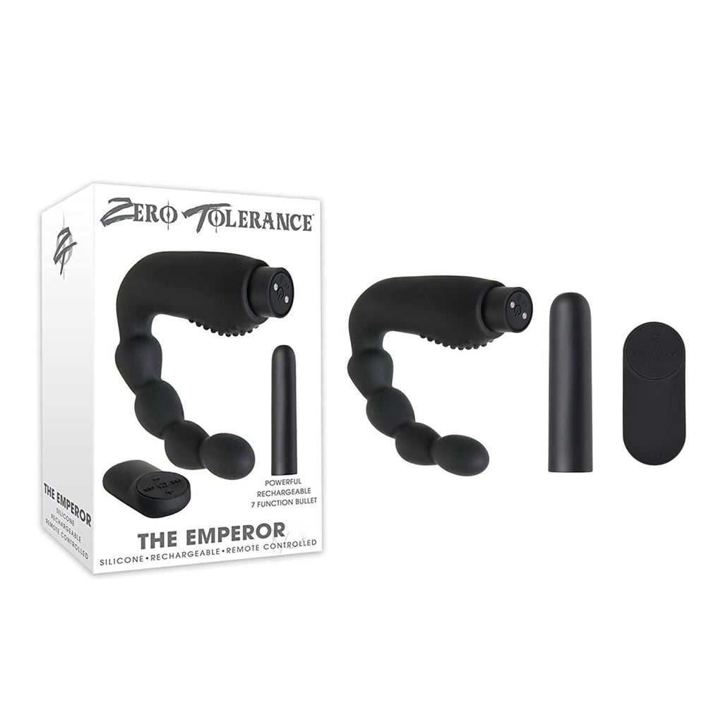 Estimulador de Próstata e Períneo Escalonado com Cápsula Vibratória, 7 Vibrações e Controle Remoto Sem Fio - Zero Tolerance The Emperor - 1