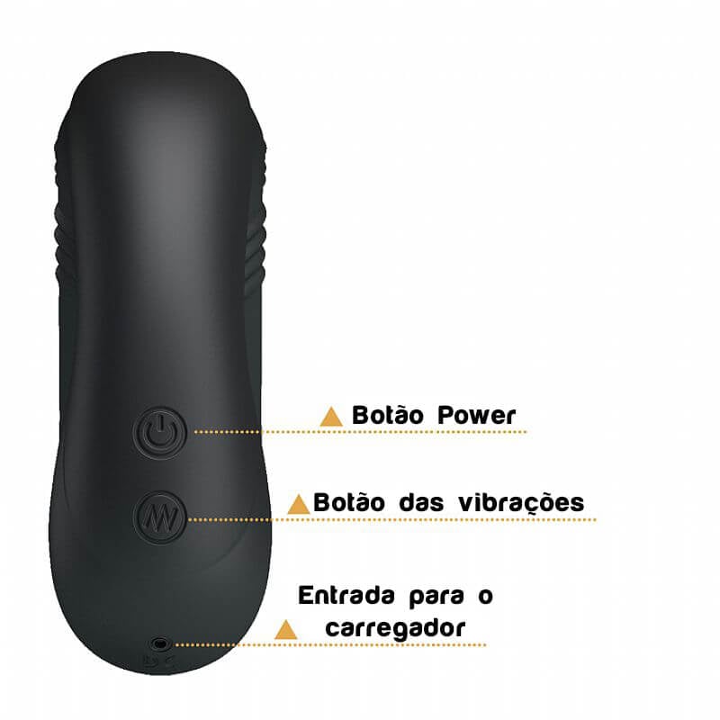 Flexible - Massageador de Próstata Flexível Recarregável com Estimulador de Períneo e 7 Modos de Vibração - 8,5 x 3 cm - 3