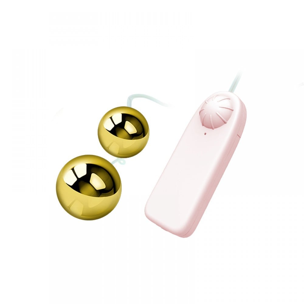 Bolas Para Pompoar com Vibro Multivelocidade - Golden Ball - 3