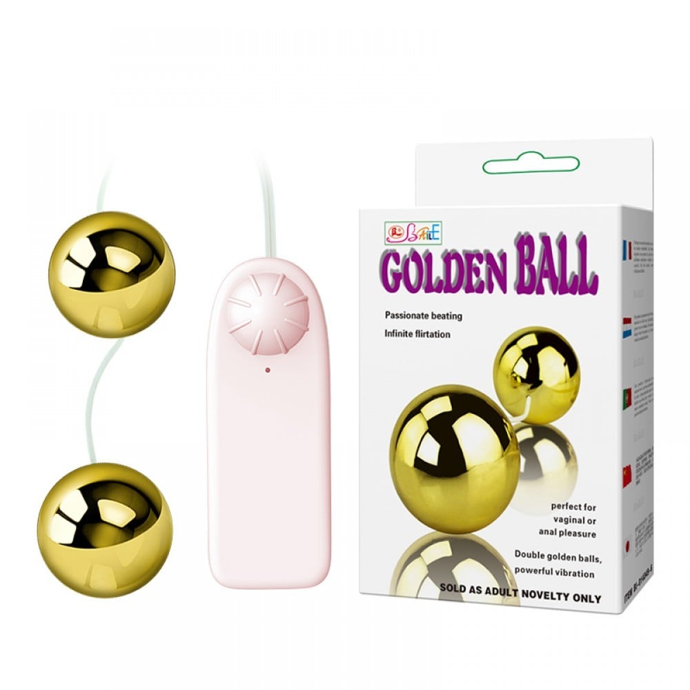 Bolas Para Pompoar com Vibro Multivelocidade - Golden Ball - 1