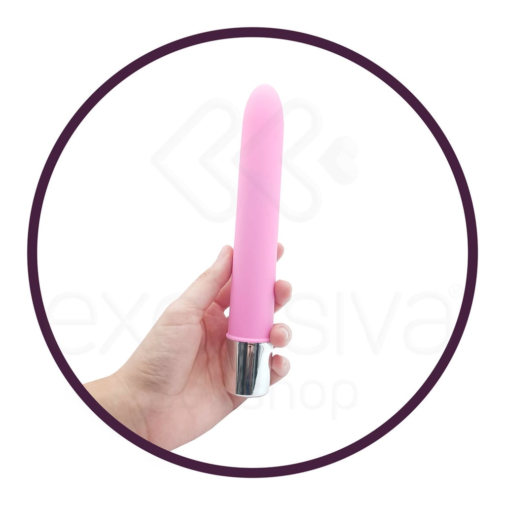 G-Spot - Vibrador Personal com Textura Aveludada e 10 Modos de Vibração - 18 x 2,8 cm | Cor: Rosa Claro - 2