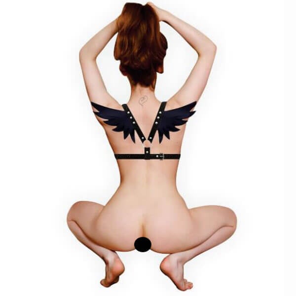 Harness Estilo Top com Asas em Couro Ecológico - InNamorata Sex Night | Tamanho Único - 2