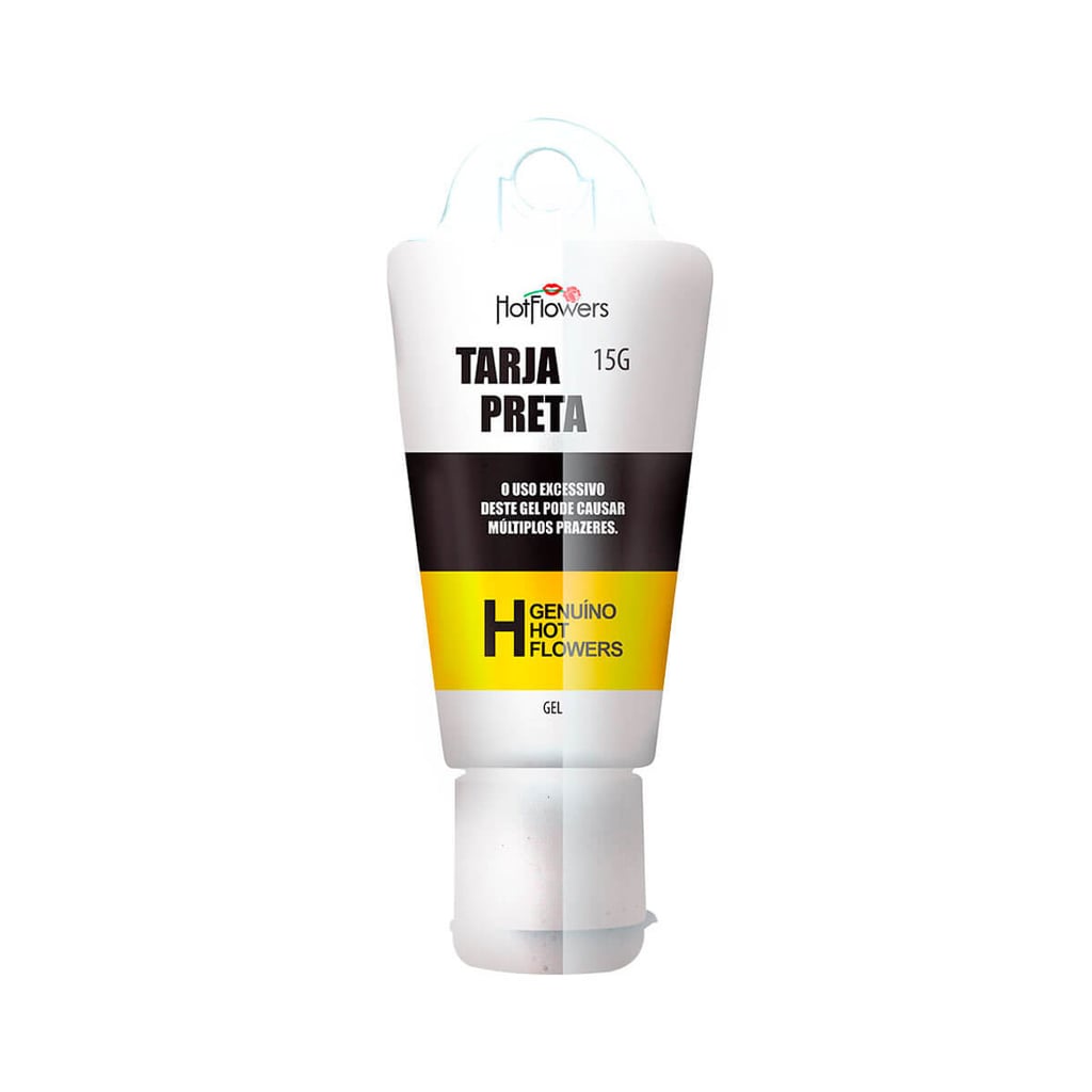 Excitante Unissex a Base D'Água com Vasodilatador e Toque Picante - Hot Flowers Tarja Preta - 15g - 1