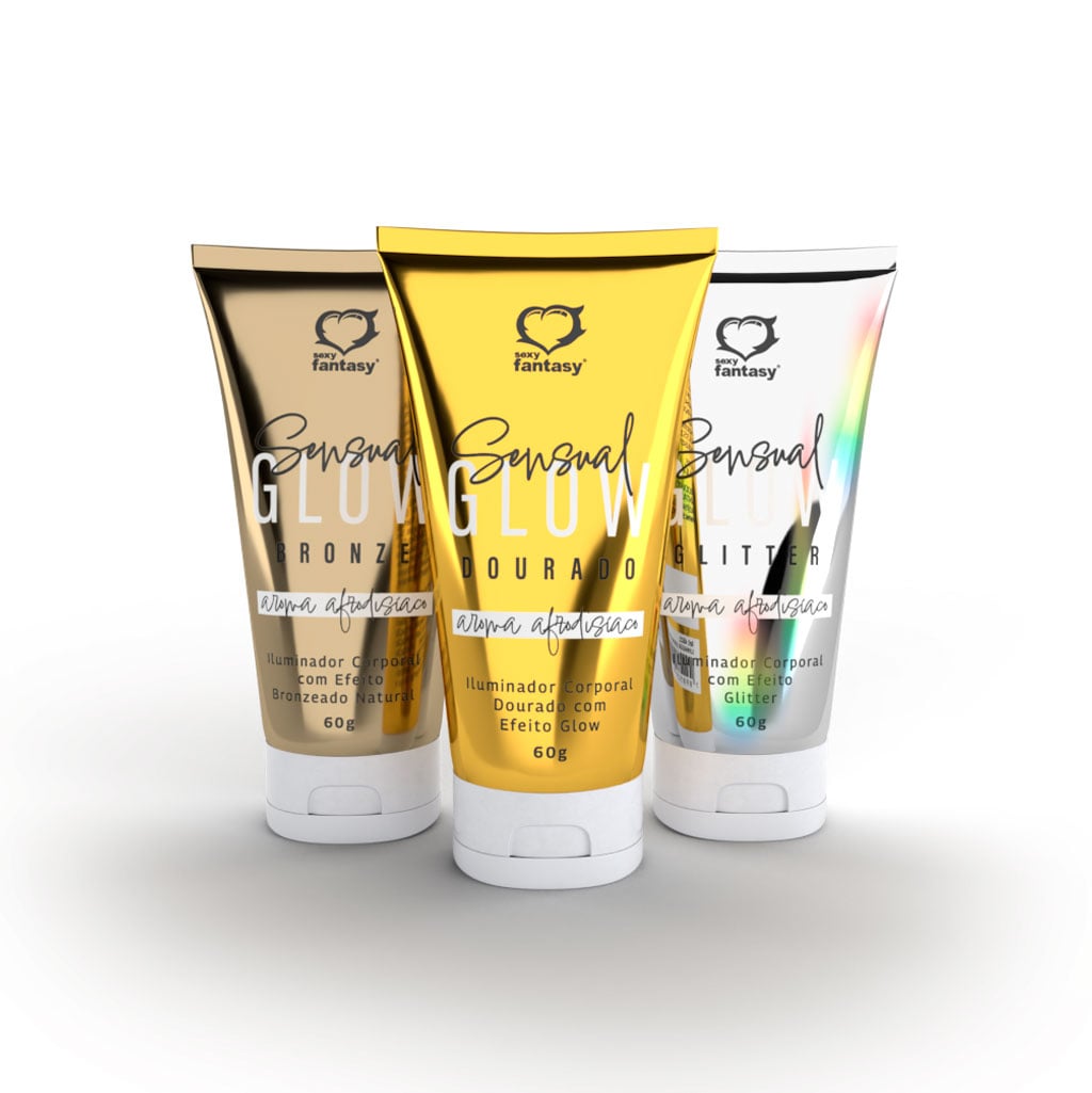 Iluminador Corporal com Efeito Bronze e Aroma Afrodisíaco - Sensual Glow Bronze | 60g | Disponível em 3 Cores - 1