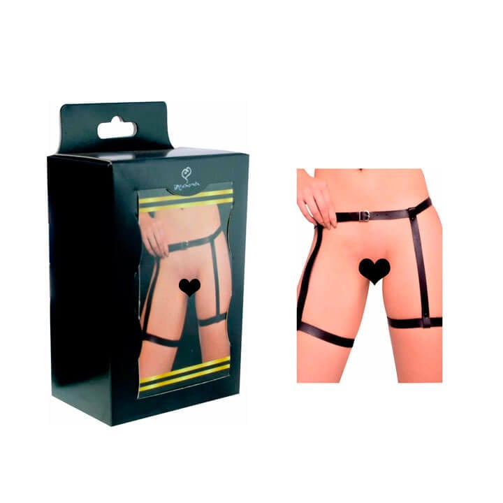 InNamorata Love Items - Cinta liga em Couro Ecológico e Fivelas para Ajustes de Tamanho - 1