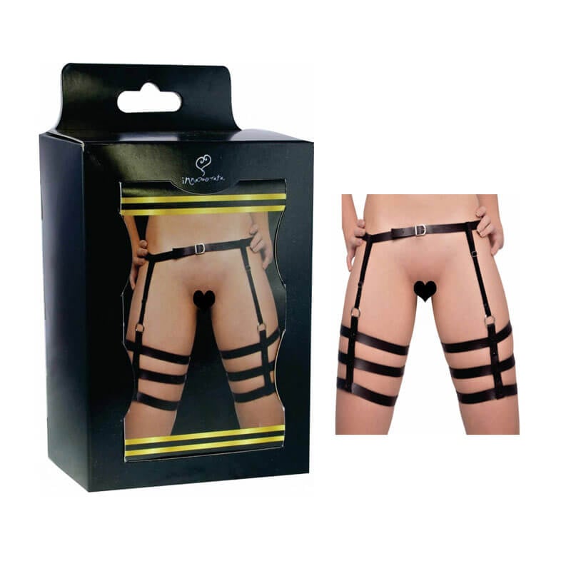 Cinta Liga em Couro Ecológico com Fivela Ajustável e Alças em Elástico - InNamorata Love Items Fetish 03 | Tamanho Único - 1