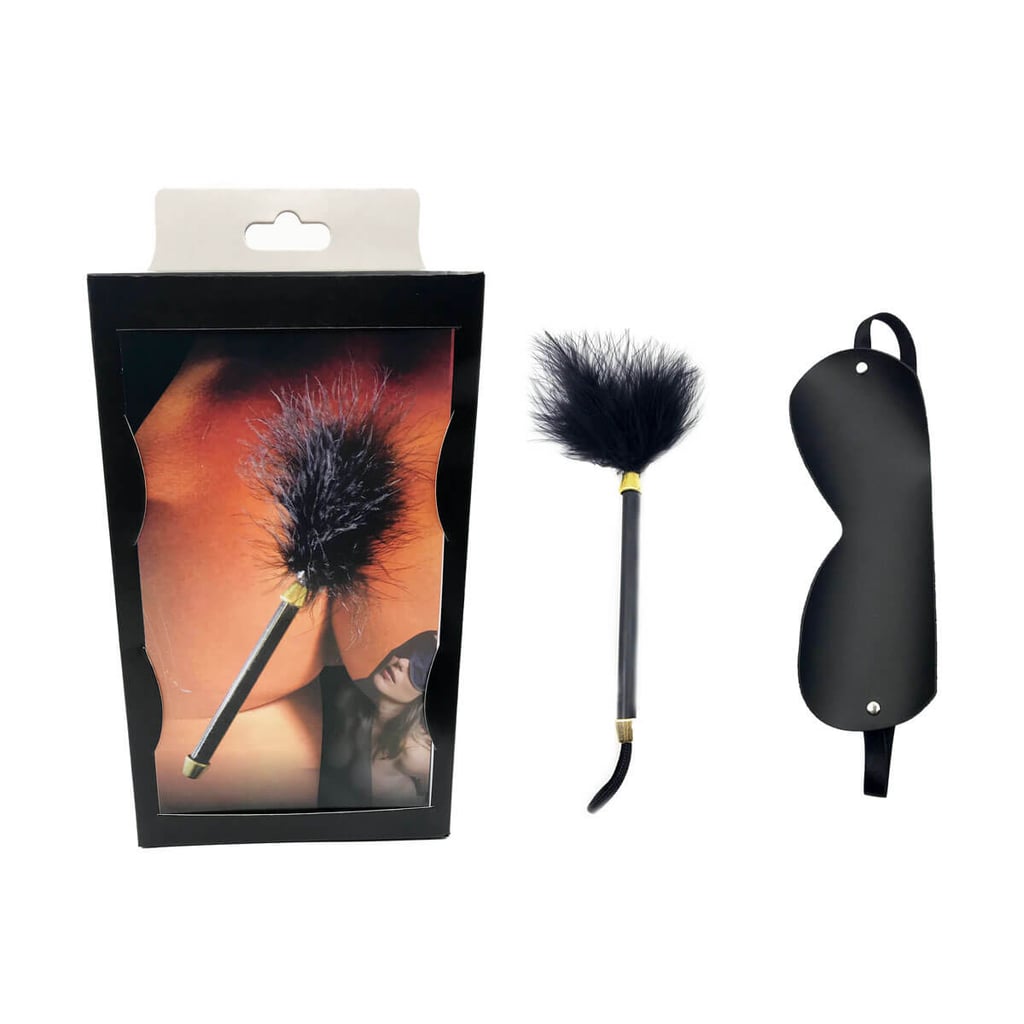 Kit Bondage com Pluma e Venda para os Olhos - InNamorata Sex Night | Cor: Preto - 1