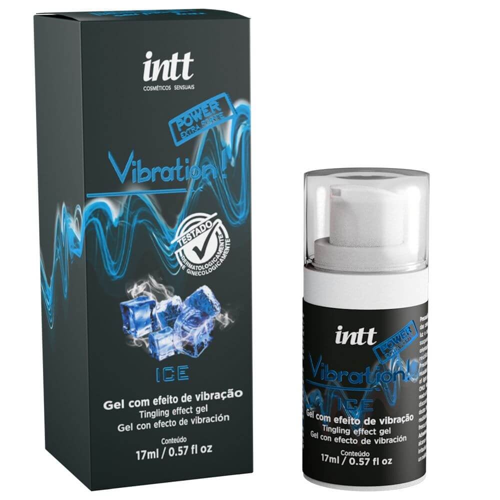 Gel Excitante Unissex com Efeito de Vibração, Pulsação e Sensação Refrescante - Intt Vibration! Power Ice | 17 ml - 1