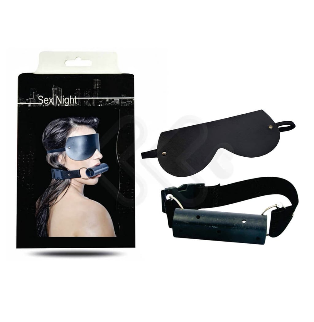 Kit com Mordaça em Bastão e Venda para os Olhos - InNamorata Sex Night | 10,8 x 3,2 cm - 1